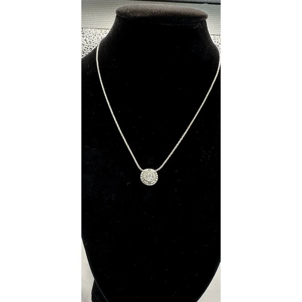 Brighton Fortino Petite Pendant Reversible Topaz / Crystal Necklace